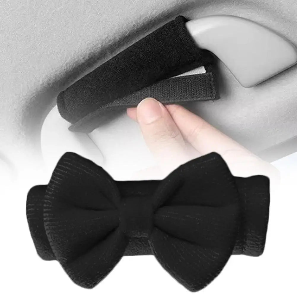 Cute Bowknot Car Roof Handle Cover Auto Interior Handrail Protector Decor Cover Universal Vehicle Accessories