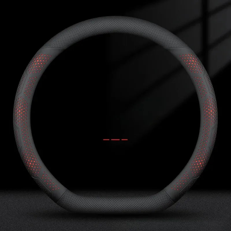 O/D Type Nappa Leather Car Steering Wheel Cover Universal Steering Wheel Cover Steering Wheel Accessories Anti Slip Handle Cover