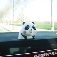 Car Interior Decoration Creative Anime Panda Pendant Ornament Swinging Doll Auto Rearview Mirror Pendant Car Accessories Gift