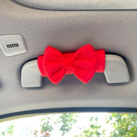 Cute Bowknot Car Roof Handle Cover Auto Interior Handrail Protector Decor Cover Universal Vehicle Accessories