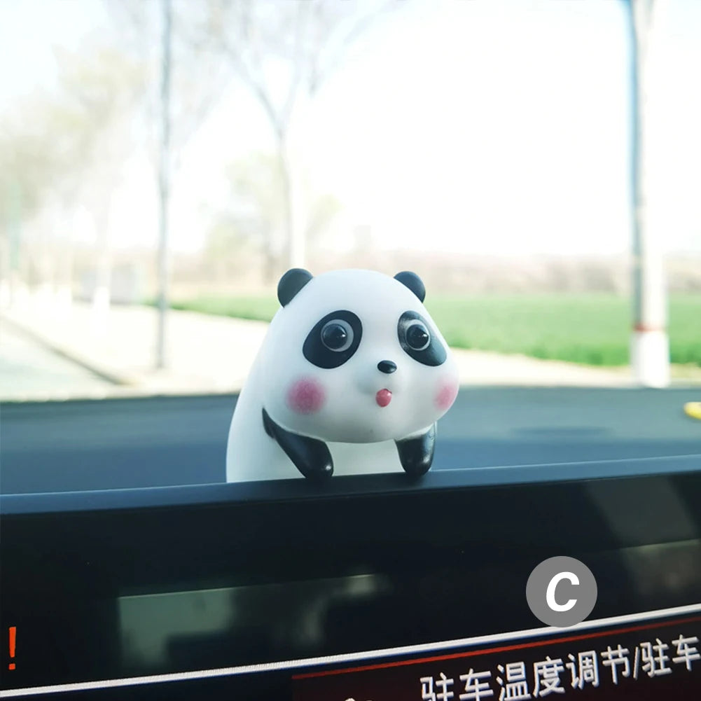 Car Interior Decoration Creative Anime Panda Pendant Ornament Swinging Doll Auto Rearview Mirror Pendant Car Accessories Gift