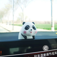 Car Interior Decoration Creative Anime Panda Pendant Ornament Swinging Doll Auto Rearview Mirror Pendant Car Accessories Gift