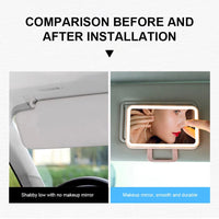 Espejo LED Recargable para Visera de Auto – Luz de Maquillaje