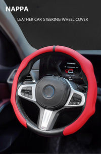 2026 NEW NAPPA Car Steering Wheel Cover Booster Cover For Ford Mustang S197 S650 Diameter 38cm Breathable Non-slip Accessories