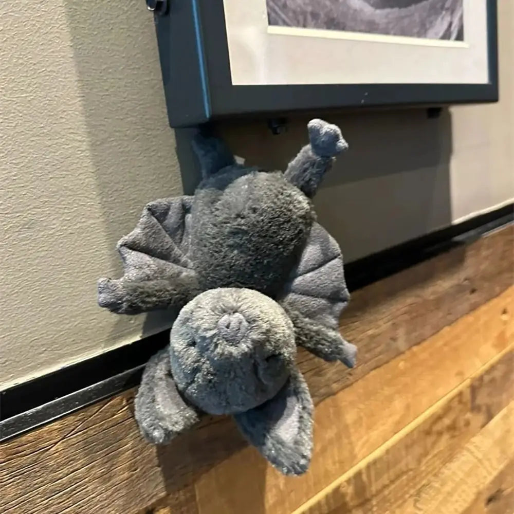 Kartoon 22cm Bat Cartoon Funny Design Bat Plushies Soft Stuffed Grey Bat Stuffed Animal Car Decoration