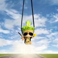Car Rearview Mirror Decoration Pendant Miniature Model Groot Ornament Cartoon Swing Tree Man Figurine Home Decor Kids Gifts