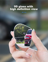 SEAMETAL 2pcs Car Rearview Mirrors 360 Degree Adjustable Blind Spot Mirror HD Frameless Wide-angle Rearview Auxiliary Mirrors