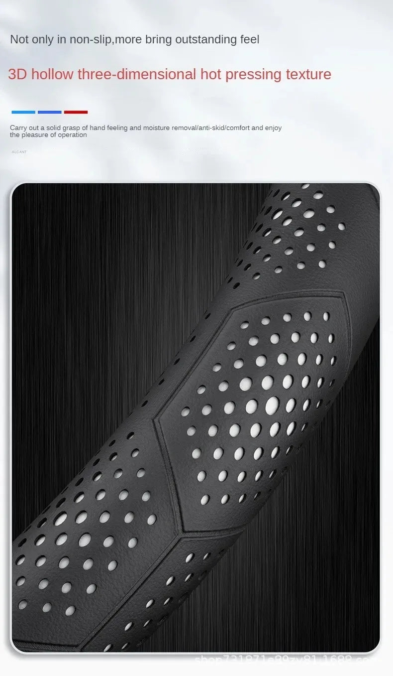 O/D Type Nappa Leather Car Steering Wheel Cover Universal Steering Wheel Cover Steering Wheel Accessories Anti Slip Handle Cover
