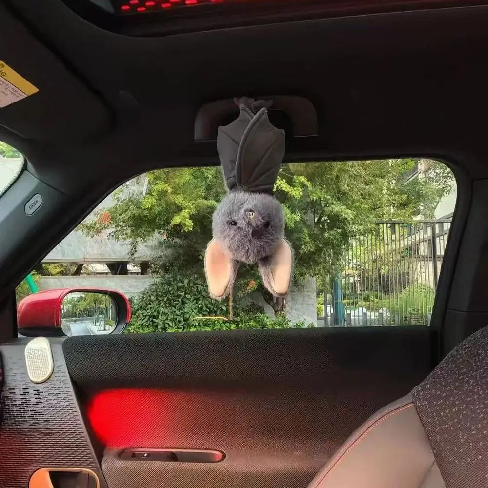 Kartoon 22cm Bat Cartoon Funny Design Bat Plushies Soft Stuffed Grey Bat Stuffed Animal Car Decoration