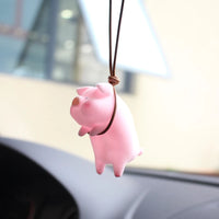 Cute Lucky Pig Car Accessorie Swing Tigger Car Pendant Panda Auto Rearview Mirror Pendants Birthday Gift Decoraction Ornament