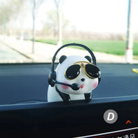 Car Interior Decoration Creative Anime Panda Pendant Ornament Swinging Doll Auto Rearview Mirror Pendant Car Accessories Gift