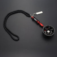 Car Mirror Rearview Pendant Auto Interior Decor Pendants Aluminum Wheel With Shock Absorber Ornament Hanging Accessories
