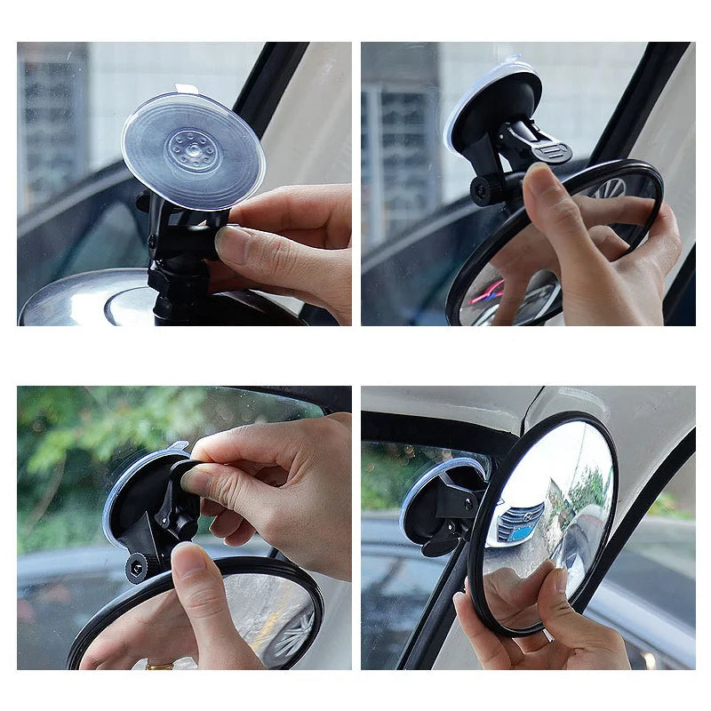Espejo Auxiliar 360° para Auto – Visión Interior y Punto Ciego