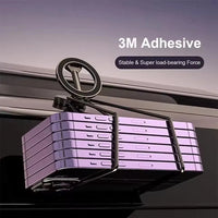 Strong Magnetic Cell Phone Holder Car 360° Swivel Adjustable Back Sticker Holder Magsafe for IPhone 15 Samsung Xiaomi Universal
