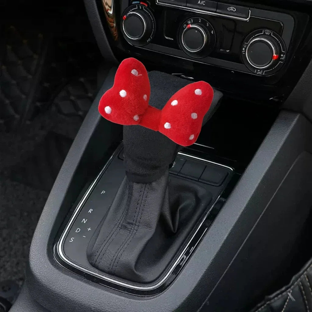 Cute Bowknot Car Headrest Neck Pillow Universal Plush Seat Belt Shoulder Pad Car Accessories Interior For Women