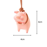 Cute Lucky Pig Car Accessorie Swing Tigger Car Pendant Panda Auto Rearview Mirror Pendants Birthday Gift Decoraction Ornament