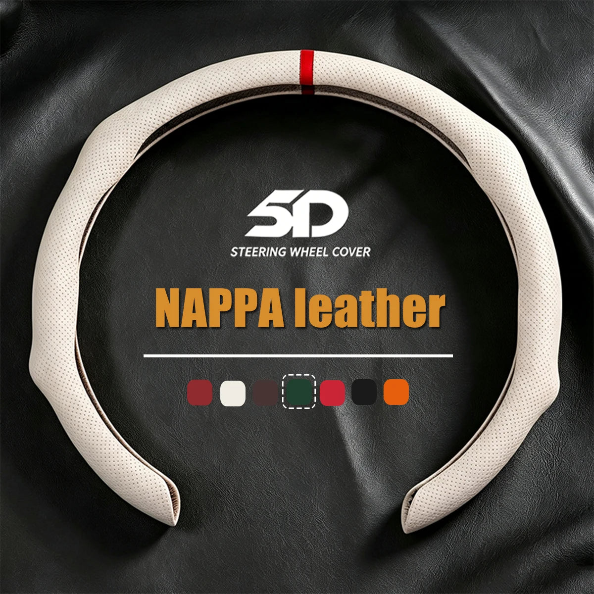 2026 NEW NAPPA Car Steering Wheel Cover Booster Cover For Ford Mustang S197 S650 Diameter 38cm Breathable Non-slip Accessories