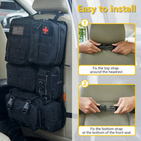 Car Backseat Hanging Bag, Tactical Accessory Organizer, Self-Driving Hunting Outdoor Storage Bag Classified Storage Bag