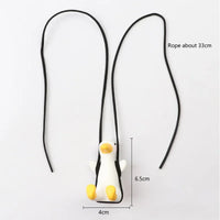 Gypsum Cute Anime Car Accessory Swing Duck Pendant Auto Rearview Mirror Ornaments Birthday Gift Couple Accessories