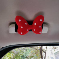 Cute Bowknot Car Headrest Neck Pillow Universal Plush Seat Belt Shoulder Pad Car Accessories Interior For Women
