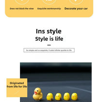 5Pcs Cute Mini Ducks Car Interior Decoration Auto Rearview Mirror Dashboard Ornaments For Woman Man Gift Car Accessories