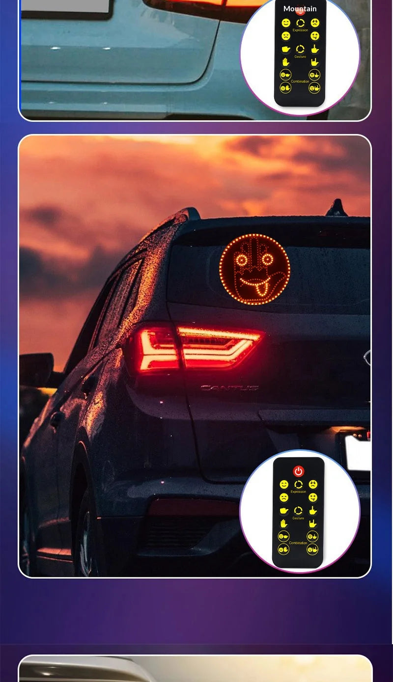 Luz LED de Gestos para Auto – Señal Divertida para Parabrisas Trasero