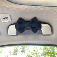 Cute Bowknot Car Roof Handle Cover Auto Interior Handrail Protector Decor Cover Universal Vehicle Accessories