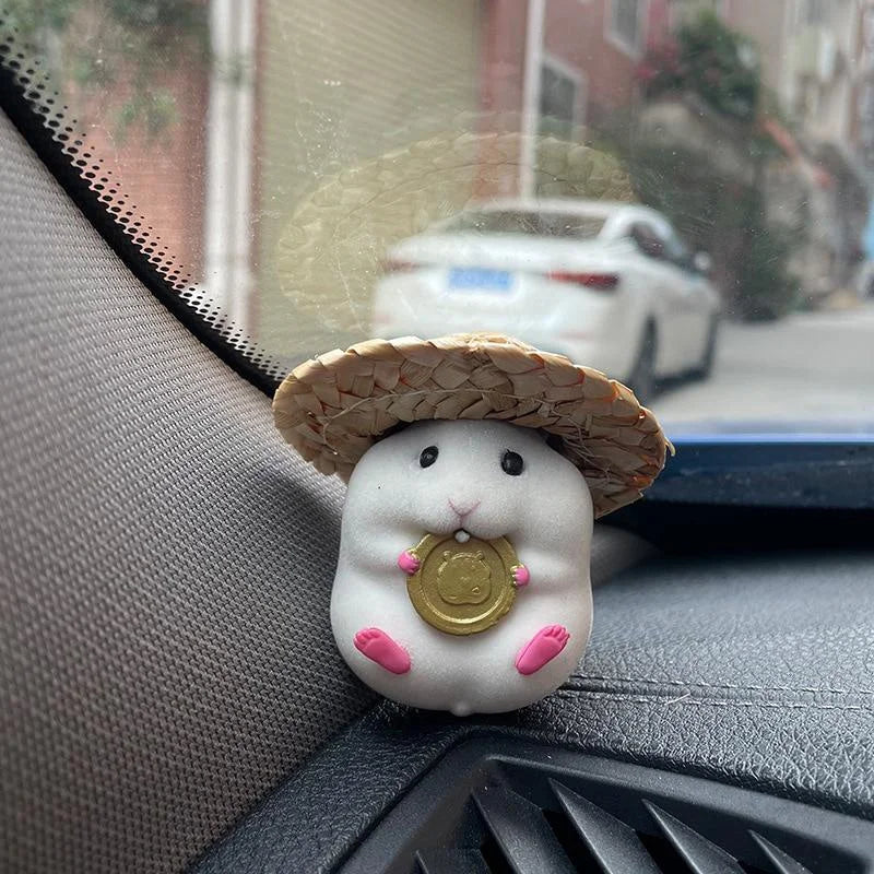 Hamster Car Accessories New Console Cute Doll Car Interior Pendant Car Decoration  Cool Car Decoration