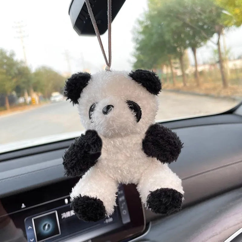 New Cute Lucy Cat Car Pendant Rearview Mirror Pendant Bag Pendant Panda Home Ornaments Kawaii Car Accessories Interior Decorati