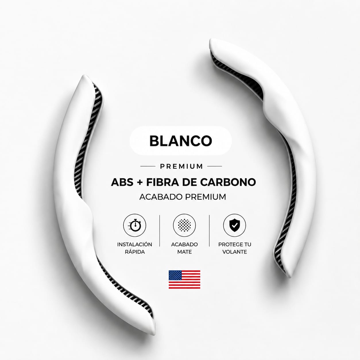 Funda Volante fibra carbon ABS premium