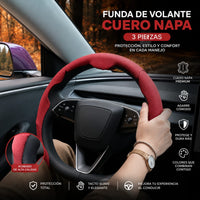 Funda de Volante Cuero Nappa – Antideslizante y Confortable