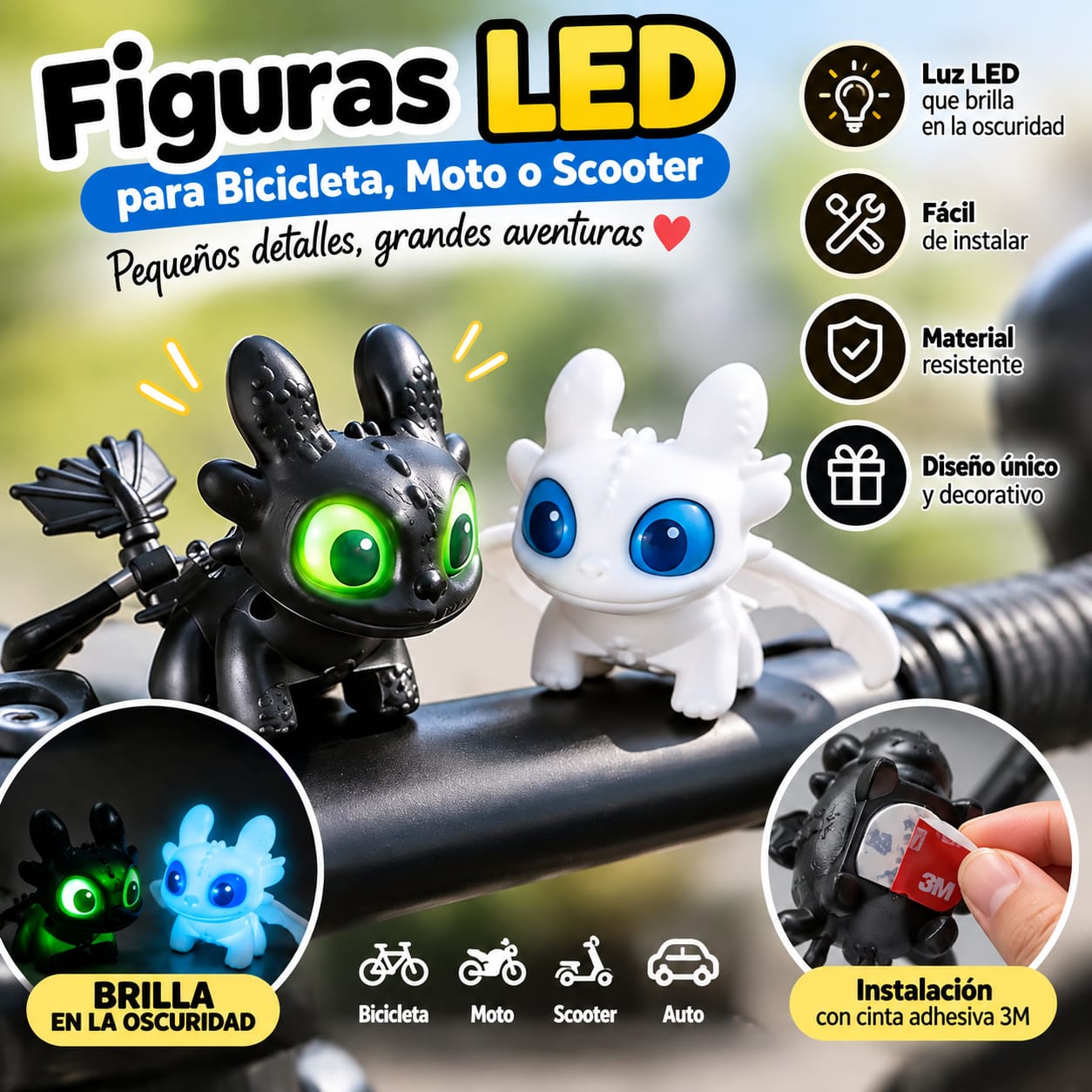 Llavero Dragón Luminoso LED