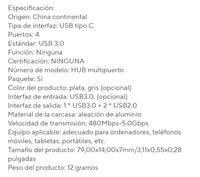 Adaptador Múltiple B Entrada Tipo C