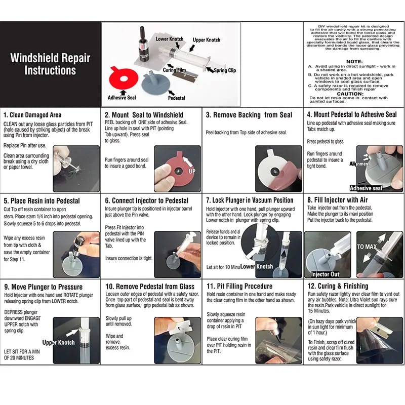 Kit reparacion parabrisas DIY