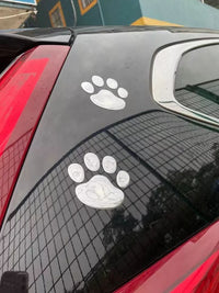 Pegatina Pet Huella Gold Silver 3D