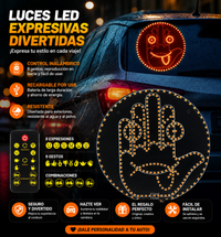 Luz LED de Gestos para Auto – Señal Divertida para Parabrisas Trasero
