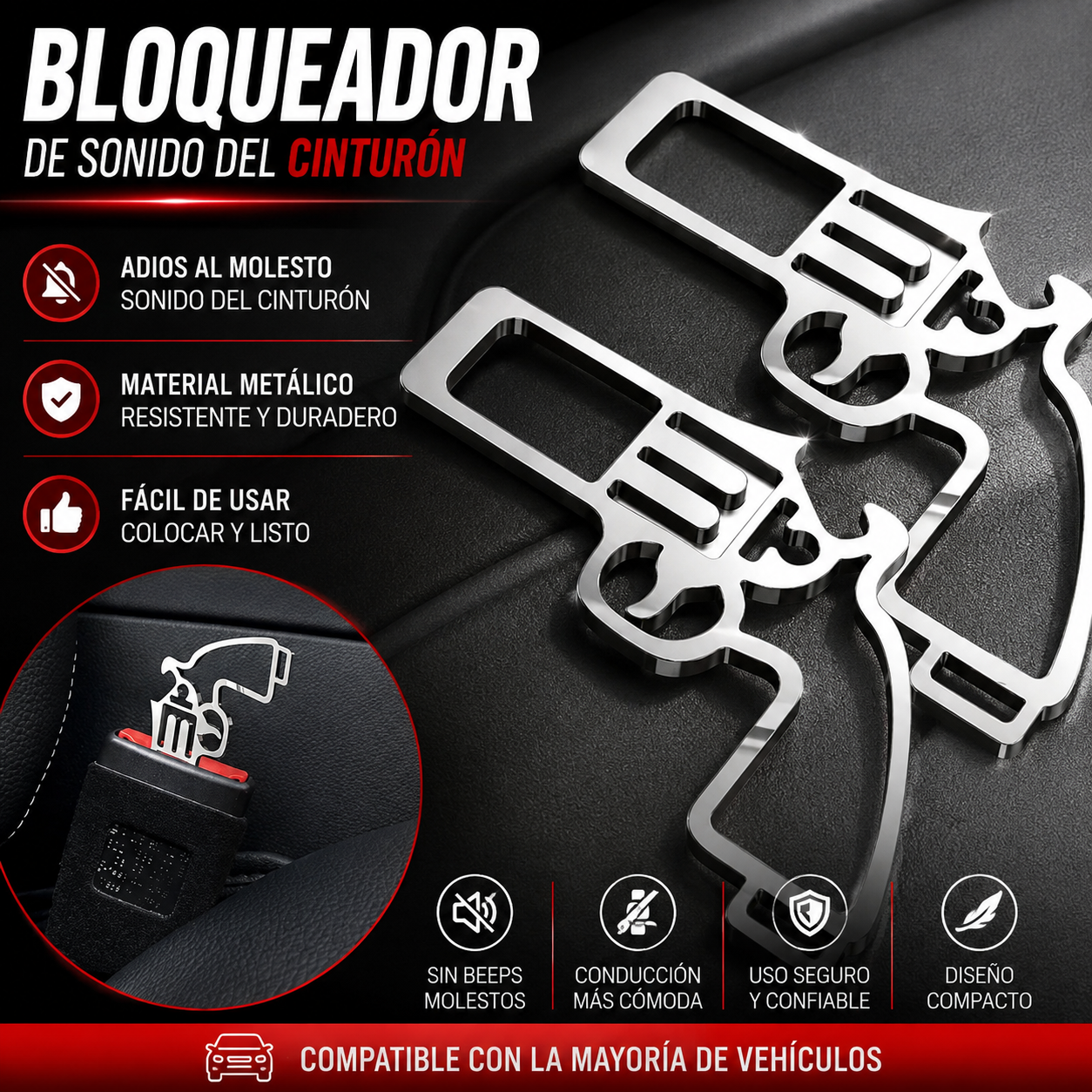 Bloqueador de Sonido Cinturon Pistola