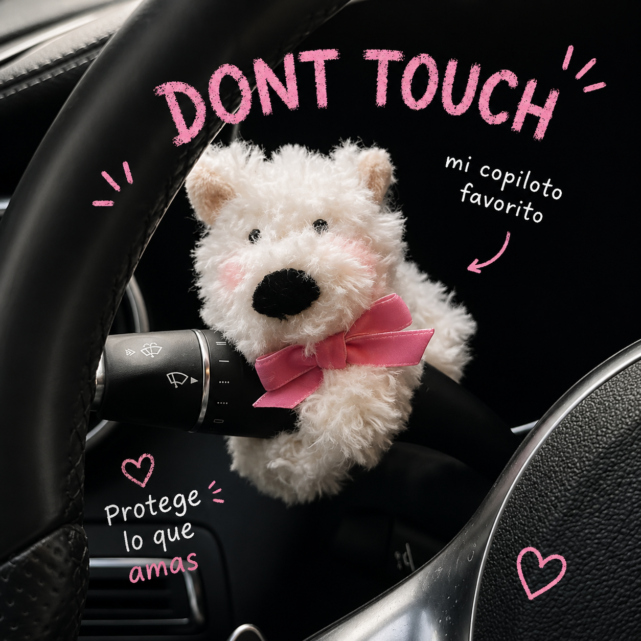 Adorno Peluche para Palanca de Auto – Diseño Tierno