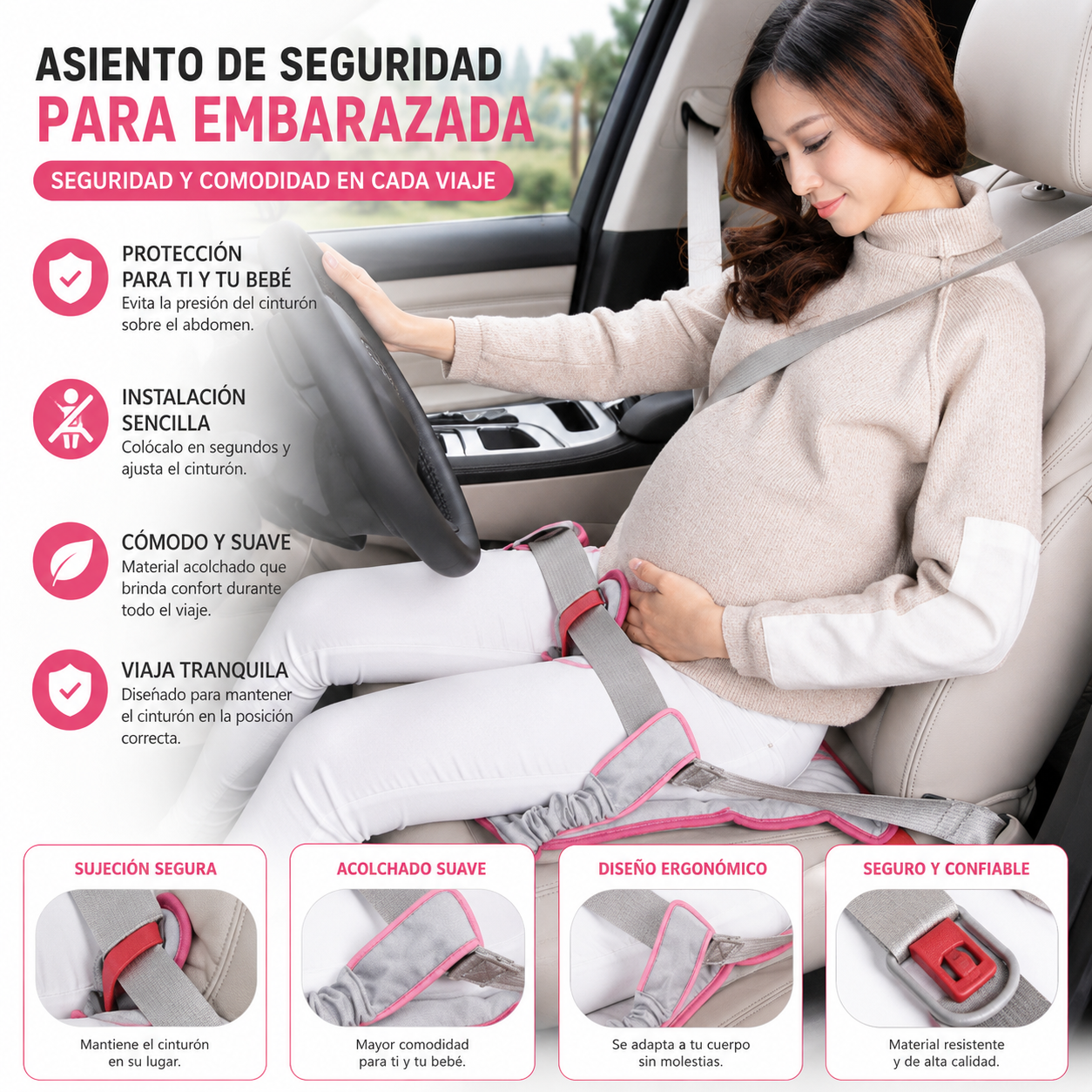 Asiento seguridad embarazada