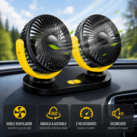 Ventilador dual 3 velocidades carga usb
