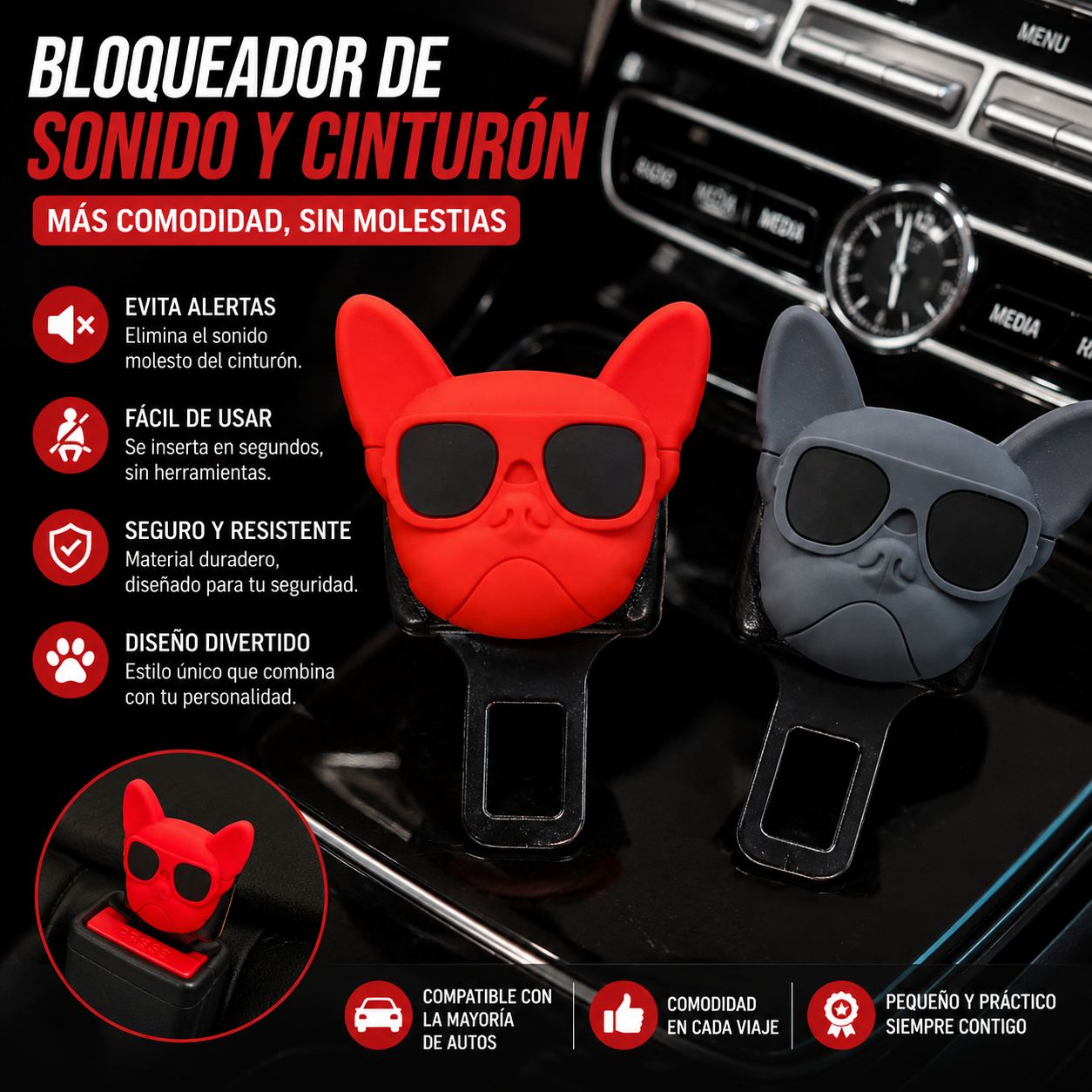 Bloqueador de Sonido Cinturón Bulldog